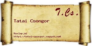 Tatai Csongor névjegykártya